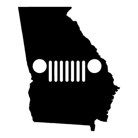 Vinyl Decal for Window - Georgia Jeep Logo - Picture 1 of 1